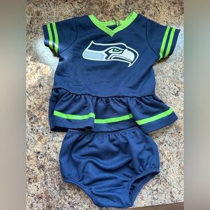 NFL Seattle Seahawks 3/6 Infant Team Jersey and Bummie